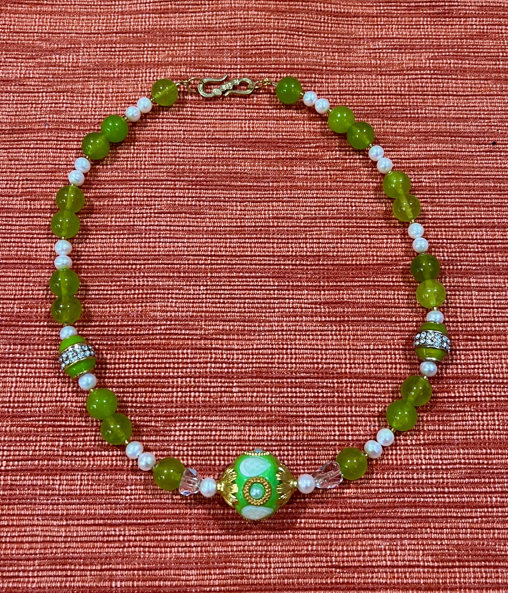Spring Green Grass Necklace