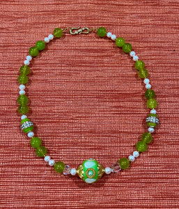 Spring Green Grass Necklace