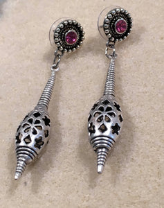 Turkish Lanterns in Antique Silver Plate Earrings