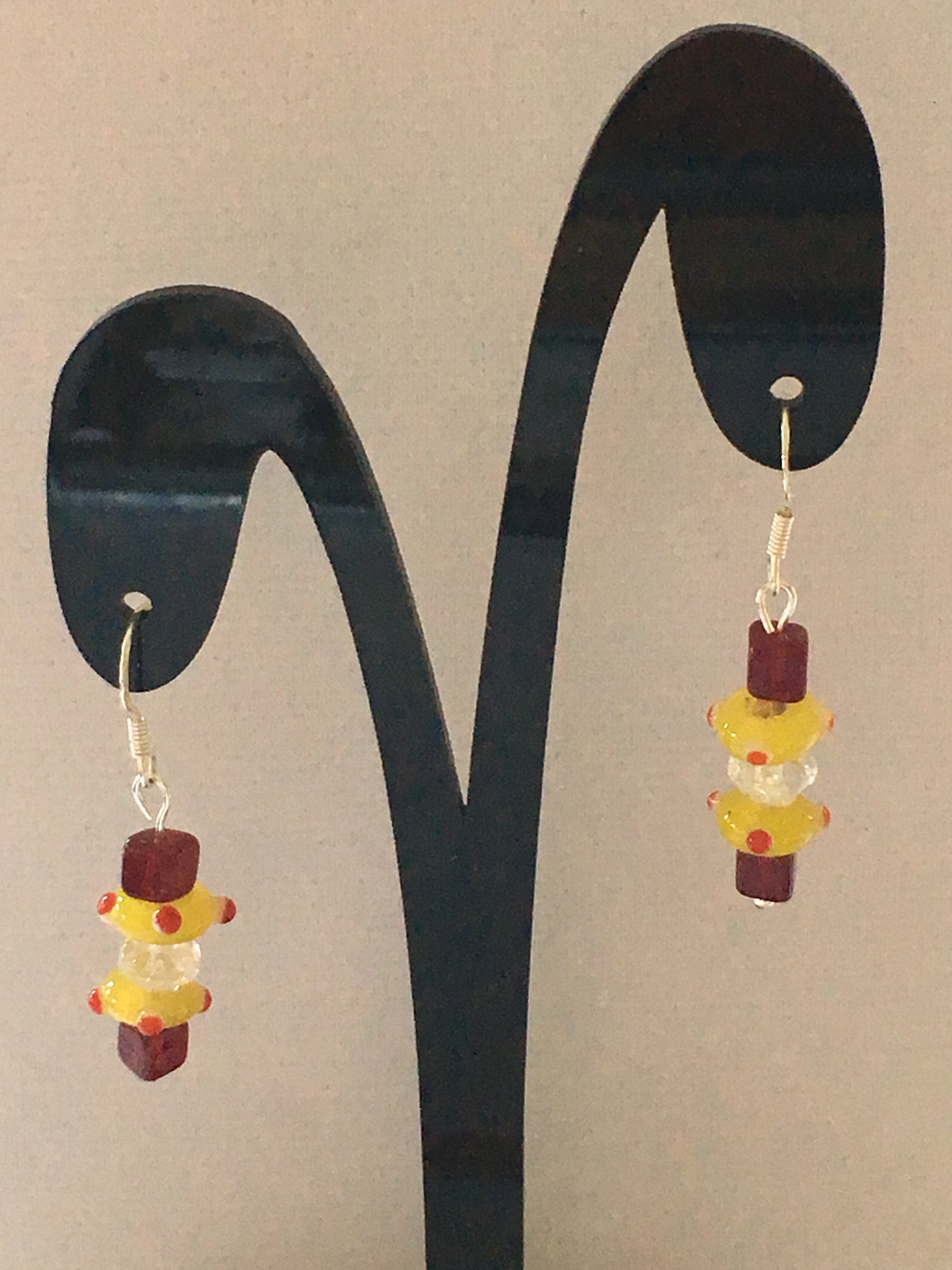 Creative Yellow Lampword Earrings