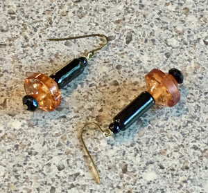 No Bugs in this Amber-Color Bead Earrings