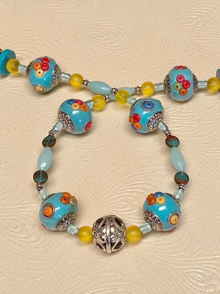 Cheerful Turquoise Necklace & Earring Set