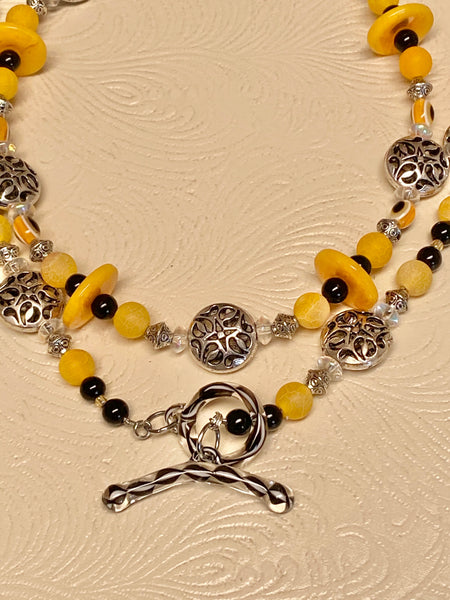 Sunflowers Today Necklace & Earring Set