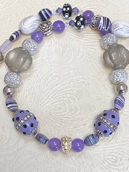 Lovely in Lilac and Silver Necklace