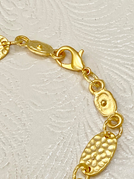 Link Matte 22K Gold-Plated Bracelet