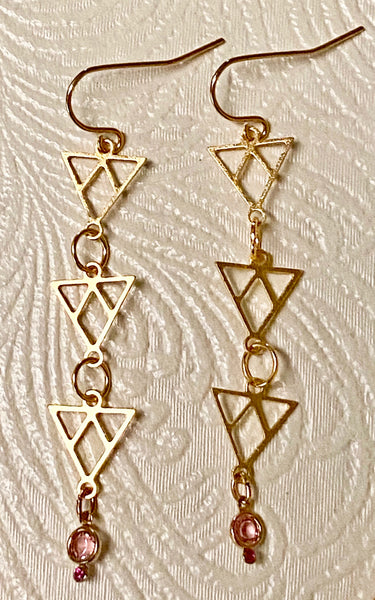 Laser-Cut Geometric Necklace & Earring Set