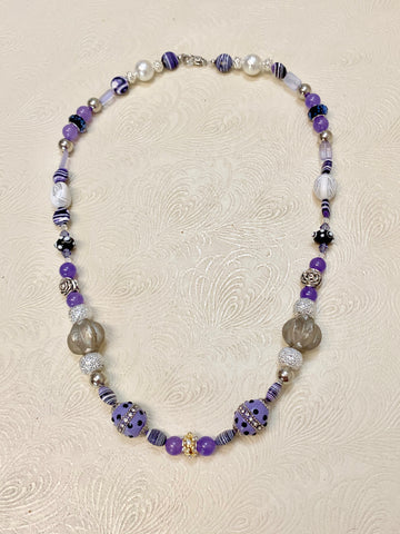 Lovely in Lilac and Silver Necklace