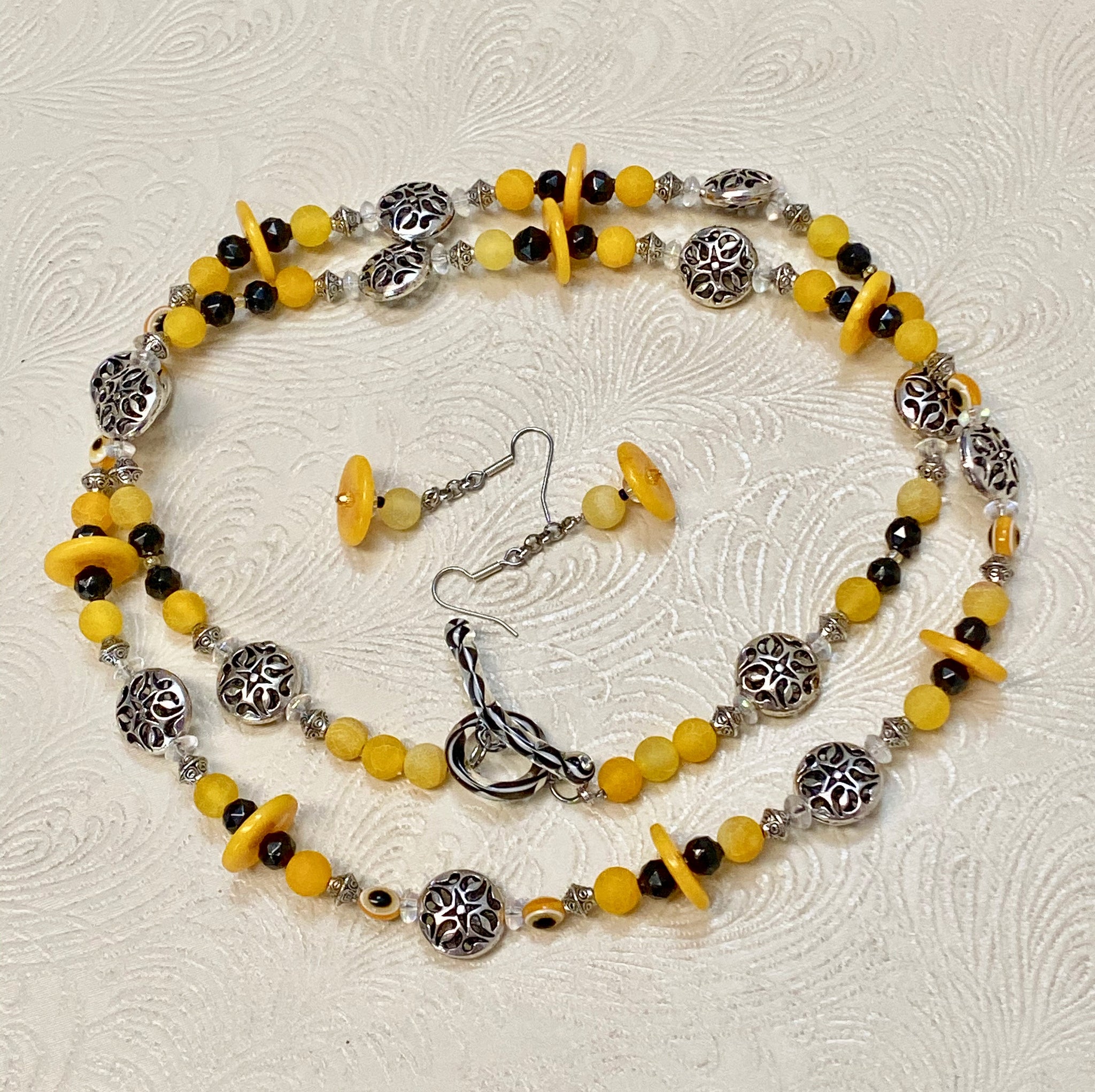 Sunflowers Today Necklace & Earring Set